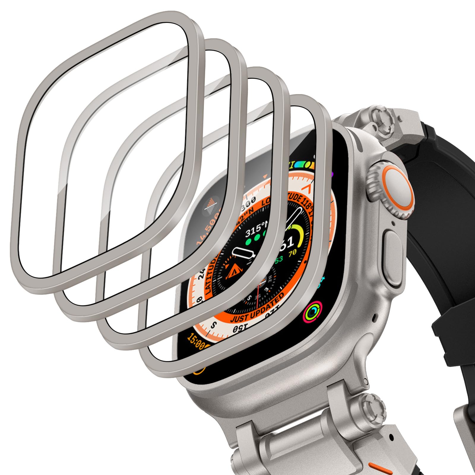 Smartwatch Screen Film - Alüminyum Alaşımlı Kasa + Temperli Cam